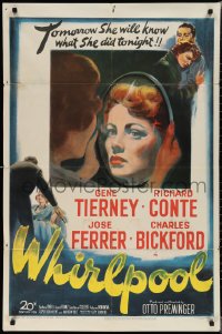1t0988 WHIRLPOOL 1sh 1950 tomorrow Gene Tierney will know what she did tonight!