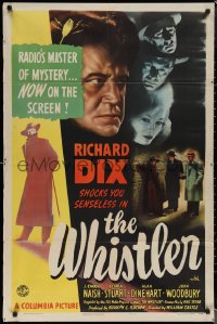 1t0989 WHISTLER 1sh 1944 Richard Dix, radio's master of mystery now on the screen!