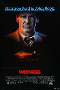 1t0991 WITNESS 1sh 1985 big city cop Harrison Ford in Amish country, directed by Peter Weir!