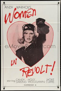 1t0993 WOMEN IN REVOLT 1sh 1972 Andy Warhol's satirical take on Women's Liberation, Candy Darling!