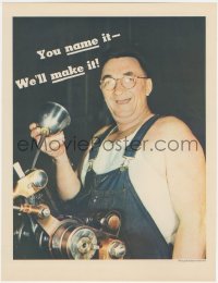 1t0095 YOU NAME IT WE'LL MAKE IT magazine page 1950s photo of man oiling machine by Howard Lieberman!