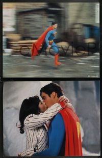 1t1008 SUPERMAN 4 color 11x14 stills 1978 Christopher Reeve as the DC Comics superhero, Kidder!
