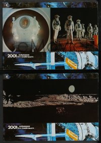 1t0255 2001: A SPACE ODYSSEY 4 German LCs R1978 Stanley Kubrick, sci-fi border art by Bob McCall!