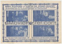 1t0560 TESS OF THE STORM COUNTRY herald 1922 great images of pretty Mary Pickford, ultra rare!