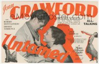 1t0561 UNTAMED herald 1929 young Joan Crawford's first talking picture, Robert Montgomery!