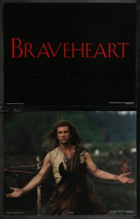1t1374 BRAVEHEART 9 LCs 1995 Mel Gibson as William Wallace in the Scottish Rebellion!