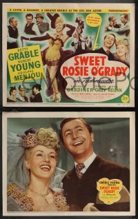 1t1470 SWEET ROSIE O'GRADY 8 LCs 1943 men adore sexy Betty Grable, Robert Young, Adolphe Menjou!