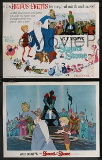 1t1378 SWORD IN THE STONE 9 LCs 1964 Disney's cartoon story of young King Arthur & Merlin the Wizard!