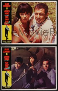 1t1520 YOU ONLY LIVE TWICE 3 LCs 1967 Sean Connery as James Bond 007 with pretty Mie Hama in each!
