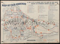 1t0505 1939 NEW YORK WORLD'S FAIR travel brochure 1939 by Greyhound bus and boat, map of transport!