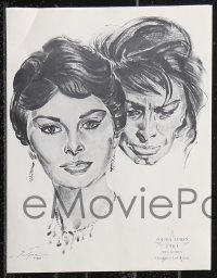 1t0018 ACADEMY AWARDS PORTFOLIO art portfolio 1962 Volpe art of all Best Actor & Actress winners!