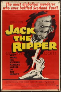 1w0062 JACK THE RIPPER style Y 40x60 1960 American detective helps Scotland Yard find fabled killer!