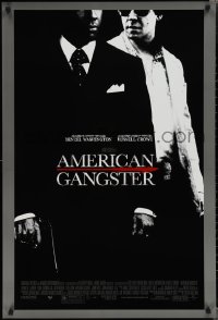 1w0770 AMERICAN GANGSTER DS 1sh 2007 Denzel Washington, Russell Crowe, Ridley Scott directed!