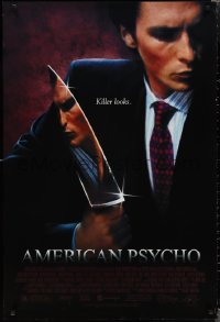 1w0771 AMERICAN PSYCHO 1sh 2000 psychotic yuppie killer Christian Bale, from Ellis novel!
