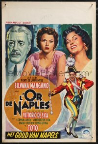 1w0360 EVERY DAY'S A HOLIDAY Belgian 1955 De Sica's L'Oro di Napoli, Silvana Mangano, Sophia Loren!