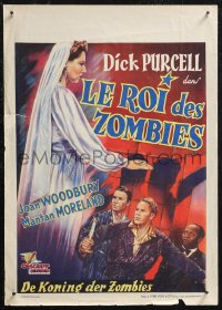 1w0363 KING OF THE ZOMBIES Belgian 1940s couple crash lands & finds mad doctor using undead in WWII!