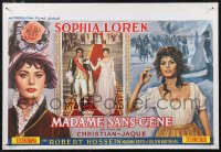 1w0365 MADAME SANS GENE Belgian 1962 three different artwork images of sexy Sophia Loren!
