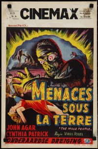 1w0367 MOLE PEOPLE Belgian 1956 from a lost age, horror crawls from the depths of the Earth!