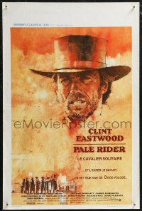 1w0368 PALE RIDER Belgian 1985 great artwork of cowboy Clint Eastwood by C. Michael Dudash!