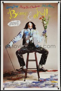 1w0802 BENNY & JOON 1sh 1993 Mary Stuart Masterson, Aidan Quinn, Johnny Depp covered in paint!