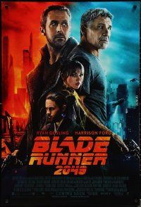 1w0815 BLADE RUNNER 2049 int'l advance DS 1sh 2017 more colorful montage image of Ford and Gosling!