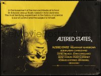 1w0395 ALTERED STATES British quad 1981 William Hurt, Paddy Chayefsky, Ken Russell, ultra rare!