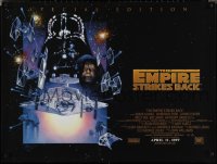 1w0400 EMPIRE STRIKES BACK advance DS British quad R1997 they're back on the big screen!