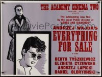 1w0401 EVERYTHING FOR SALE British quad 1969 Academy Cinema, Peter Strausfeld art, ultra rare!