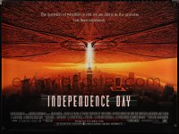1w0405 INDEPENDENCE DAY DS British quad 1996 great image of enormous alien ship over New York City!