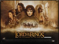 1w0409 LORD OF THE RINGS: THE FELLOWSHIP OF THE RING British quad 2001 montage of top cast!