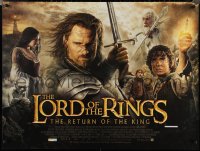 1w0410 LORD OF THE RINGS: THE RETURN OF THE KING British quad 2003 Peter Jackson, cool cast montage art!