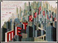 1w0414 METROPOLIS DS British quad R2010 Fritz Lang classic restored, Bilinsky original 1927 art!
