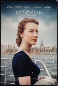 1w0826 BROOKLYN advance DS 1sh 2015 Saoirse Ronan, Domhnall Gleeson, great image of NYC skyline!