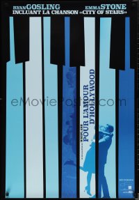 1w0334 LA LA LAND teaser Canadian 1sh 2016 Ryan Gosling, Emma Stone in piano keys, City of Stars!
