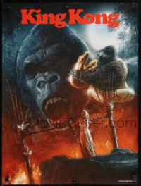1w0031 KING KONG 18x24 special poster 2021 art of the BIG Ape and Lange by Hugh Fleming!