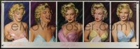 1w0021 MARILYN MONROE 26x74 commercial poster 1987 RGB, five portraits wearing colorful outfits!