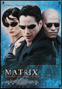 1w0286 MATRIX close-up style 27x39 French commercial poster 2000s Keanu Reeves, Moss, Fishburne!