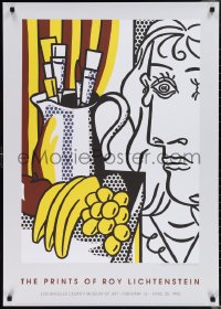 1w0295 ROY LICHTENSTEIN still life with Picasso style 27x38 commercial poster 1994 cool pop art!