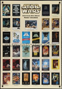 1w0267 STAR WARS CHECKLIST 28x39 German commercial poster 1997 great images of most posters!
