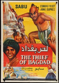 1w0105 THIEF OF BAGDAD Egyptian poster R1974 Conrad Veidt, June Duprez, Rex Ingram, Sabu!