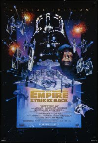 1w0880 EMPIRE STRIKES BACK style C advance 1sh R1997 George Lucas sci-fi classic, art by Struzan!