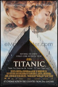 1w0070 TITANIC English 40x60 1997 Leonardo DiCaprio, Kate Winslet, directed by James Cameron!