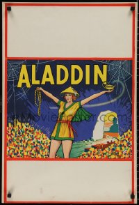 1w0118 ALADDIN stage play English double crown 1930s art of female lead w/lamp & genie!