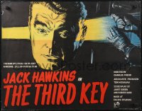 1w0097 LONG ARM English 1/2sh 1956 Ealing Studios, cool art of Jack Hawkins with safecracker!