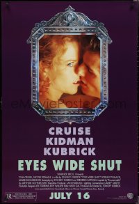 1w0886 EYES WIDE SHUT advance 1sh 1999 Kubrick, Tom Cruise & Nicole Kidman reflected in mirror!