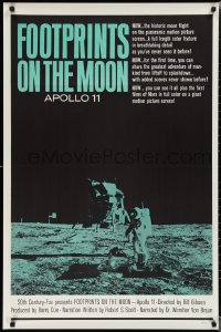 1w0893 FOOTPRINTS ON THE MOON 1sh 1969 the real story of Apollo 11, cool image of moon landing!