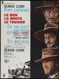 1w0381 GOOD, THE BAD & THE UGLY French 23x31 R1970s Clint Eastwood, Lee Van Cleef, Sergio Leone!