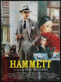 1w0592 HAMMETT French 15x20 1982 Wim Wenders directed, Frederic Forrest, cool different art!