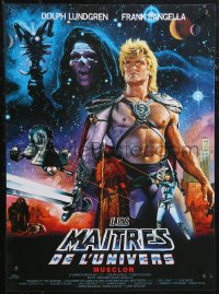 1w0601 MASTERS OF THE UNIVERSE French 15x20 1987 Lundgren as He-Man, different artwork!