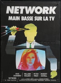 1w0604 NETWORK French 16x21 1977 written by Paddy Cheyefsky, William Holden, Sidney Lumet classic!